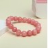 Natural Stone Pink Chalcedony Bracelet for Woman for Gift Handmade Gem Semi Precious Gemstone Lucky Chakra Couple 6/8/10/12mm