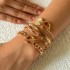 Punk Cuban Link Chain Coin Pendant Bracelet for Women on Hand Vintage OT Buckle Snake Chain Charm Bangles Couple Jewelry Gift
